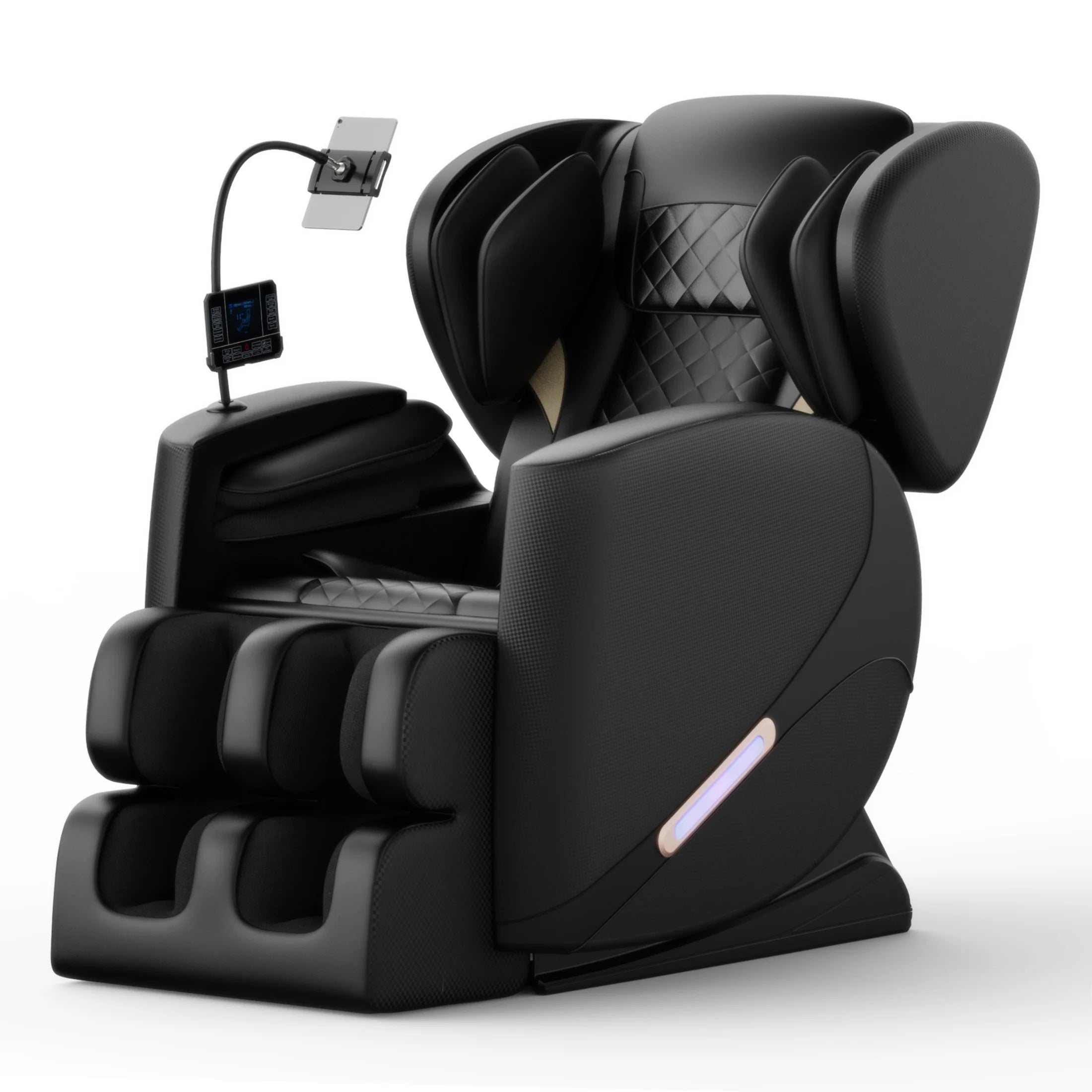 Massage Chair, Full Body Zero Gravity Massage Chair Electric Recliner Chair with Airbag Massage, Heat, Retractable Footstool, Bluetooth Audio Connection and Portable Stand, Black